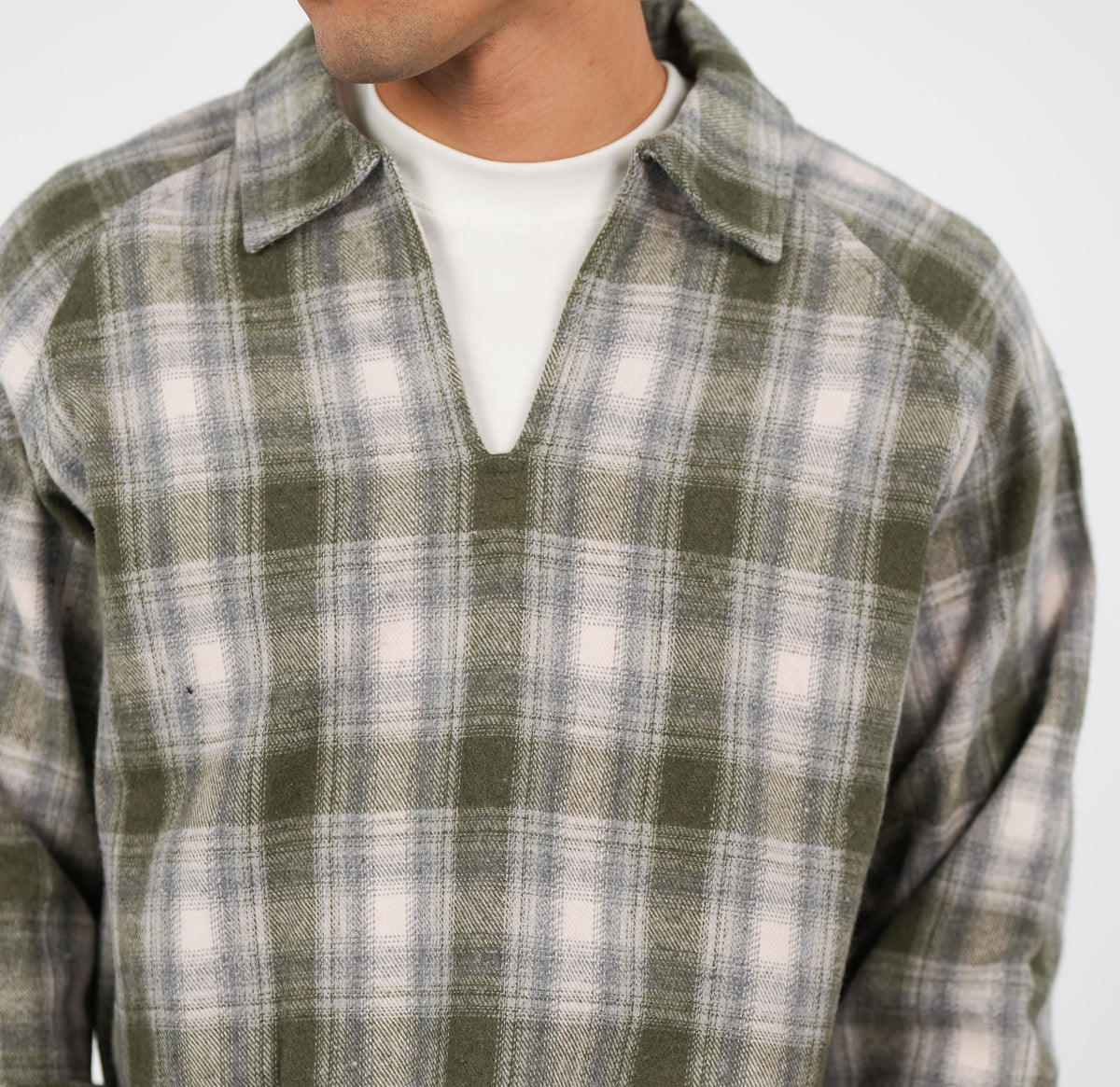 WNS OLIVE FLANNEL