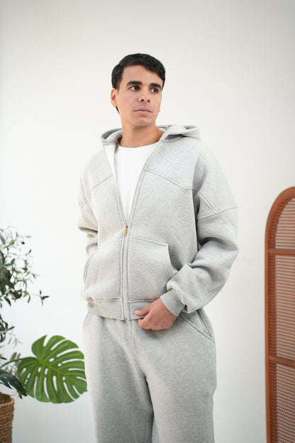 WANAS GREY ZIP-HOODIE
