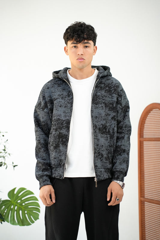 WANAS BLACK ZIP-HOODIE