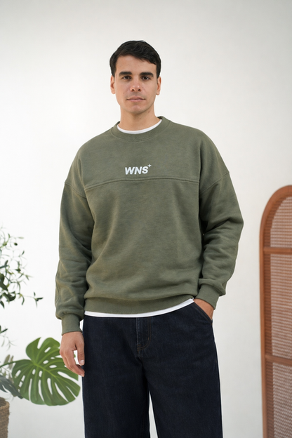 WANAS OLIVE CREWNECK