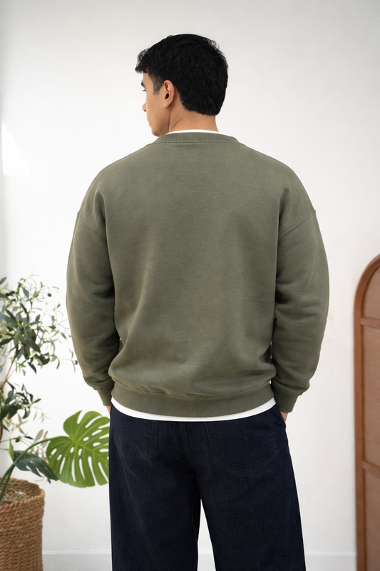 WANAS OLIVE CREWNECK