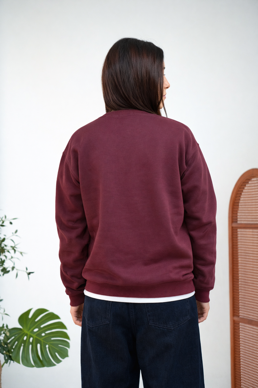 WANAS BURGANDY CREWNECK