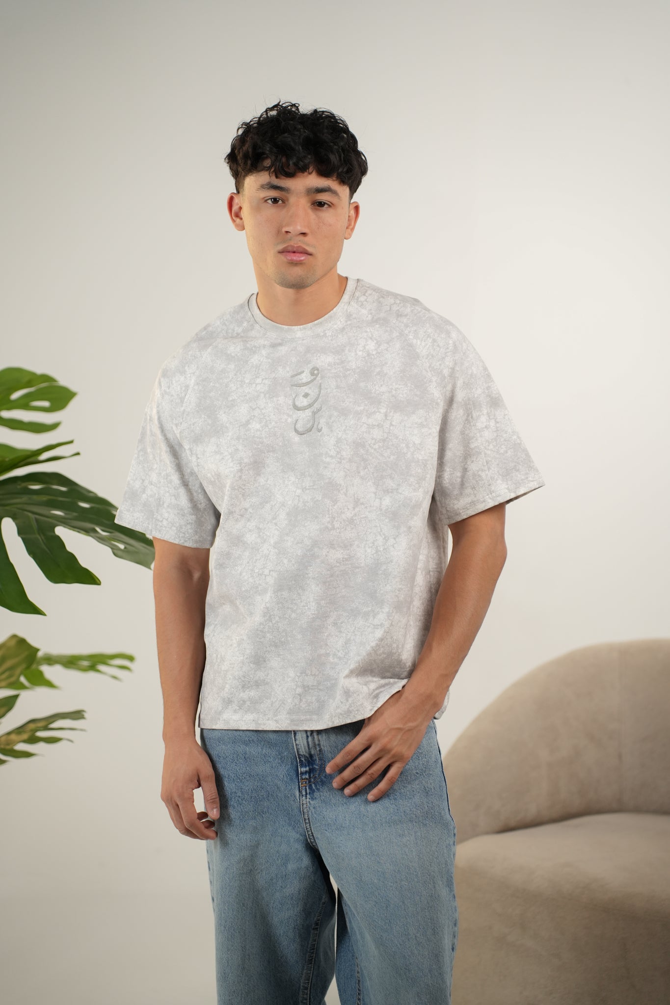 BOXY WNS GREY TEE