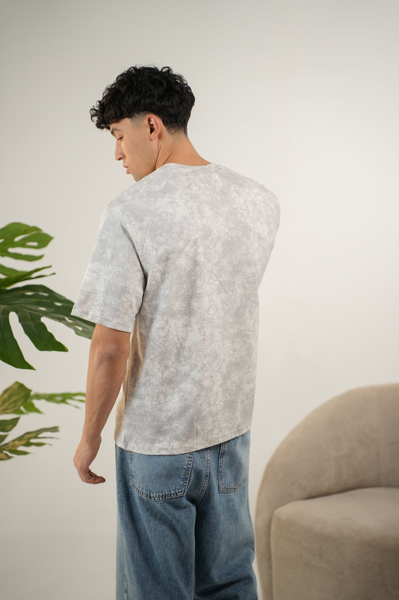 BOXY WNS GREY TEE