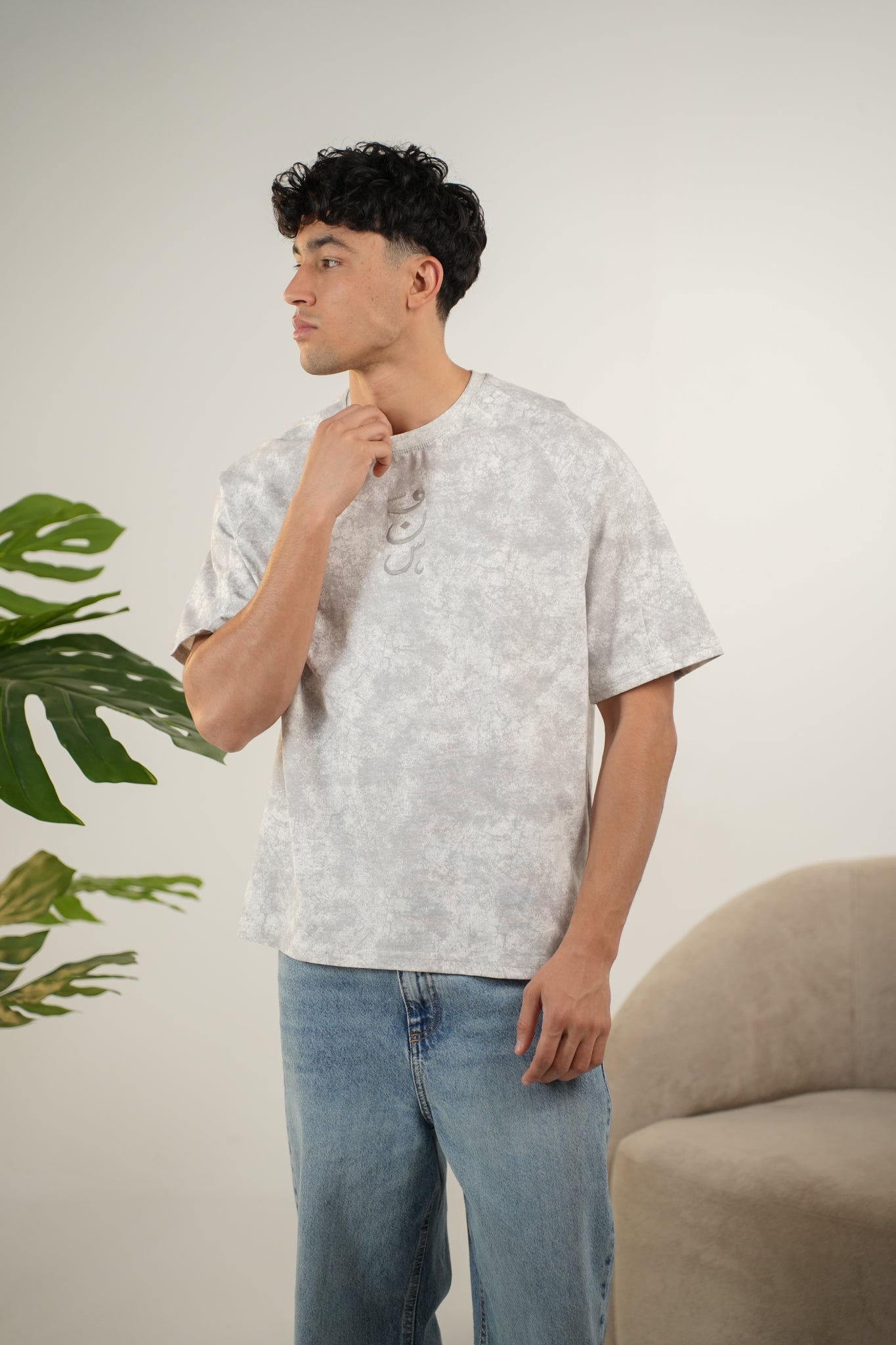 BOXY WNS GREY TEE