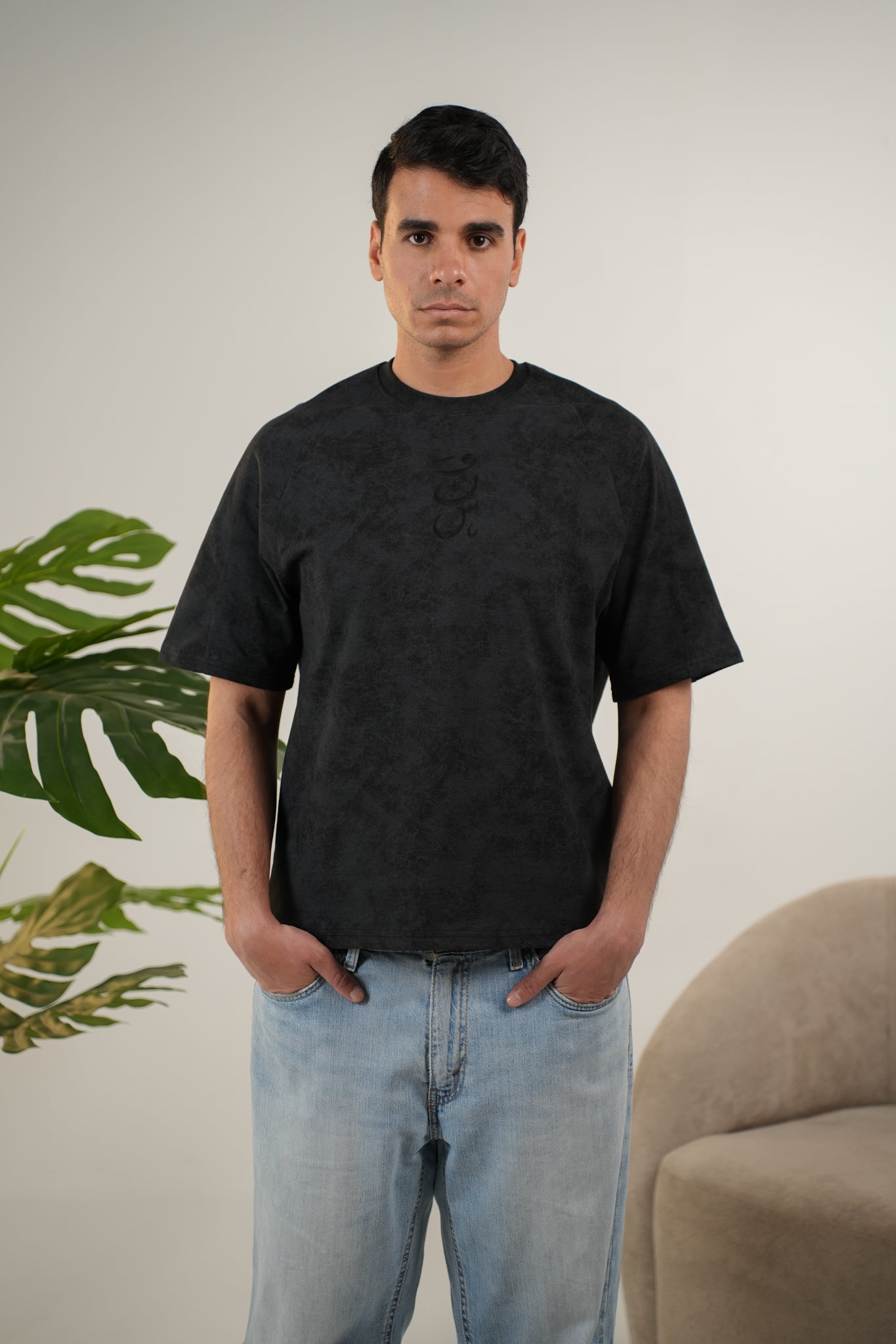 BOXY WNS BLACK TEE