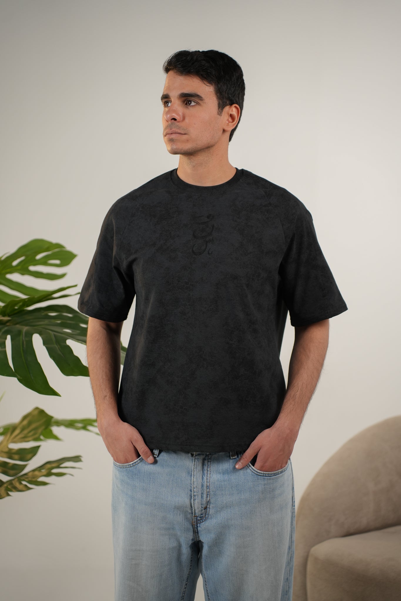 BOXY WNS BLACK TEE