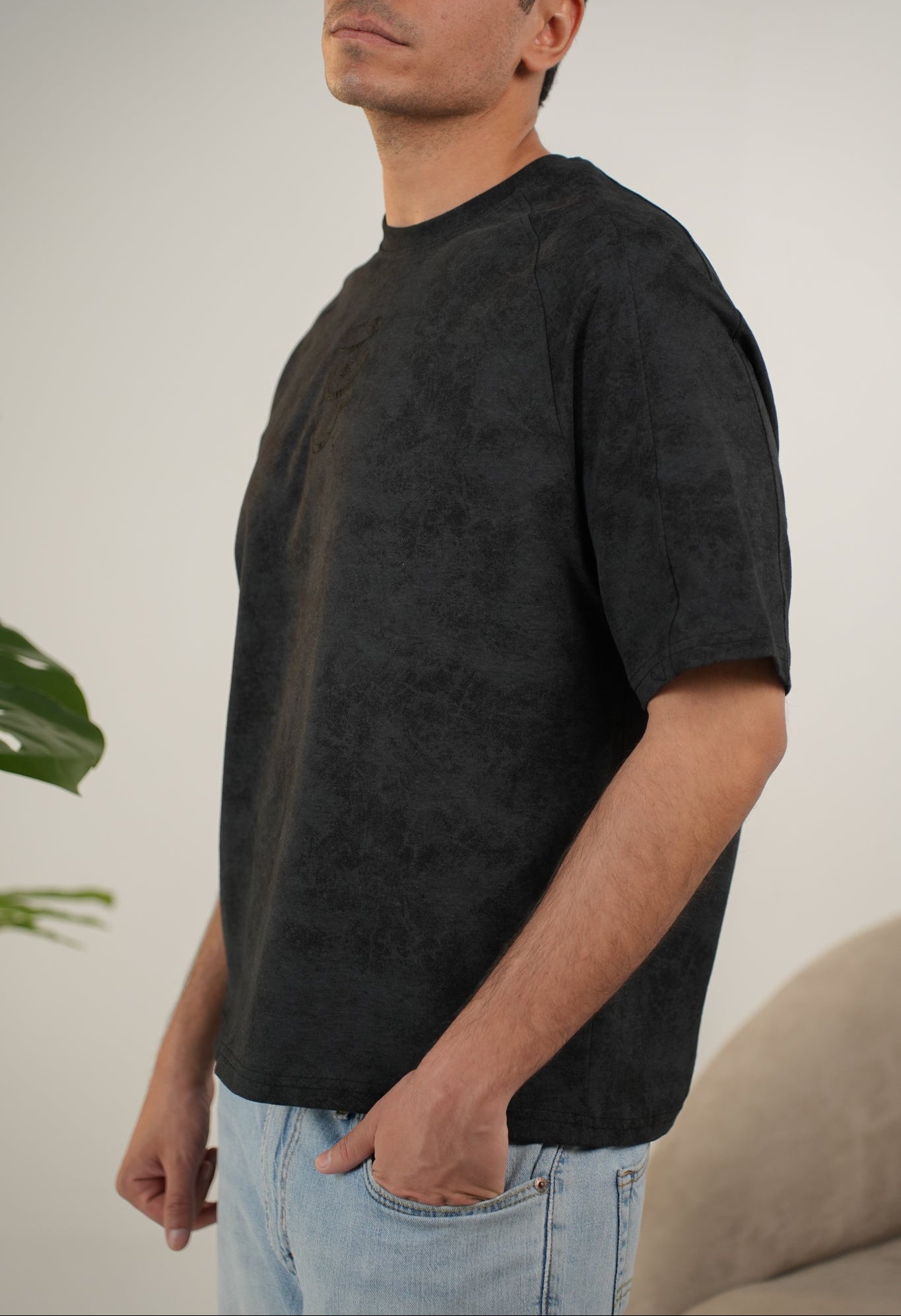 BOXY WNS BLACK TEE