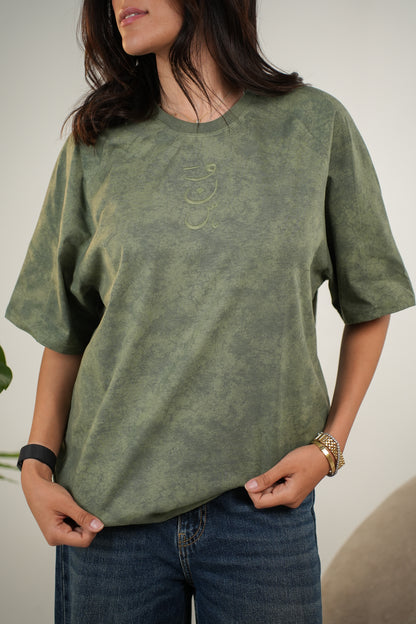 BOXY WNS OLIVE TEE