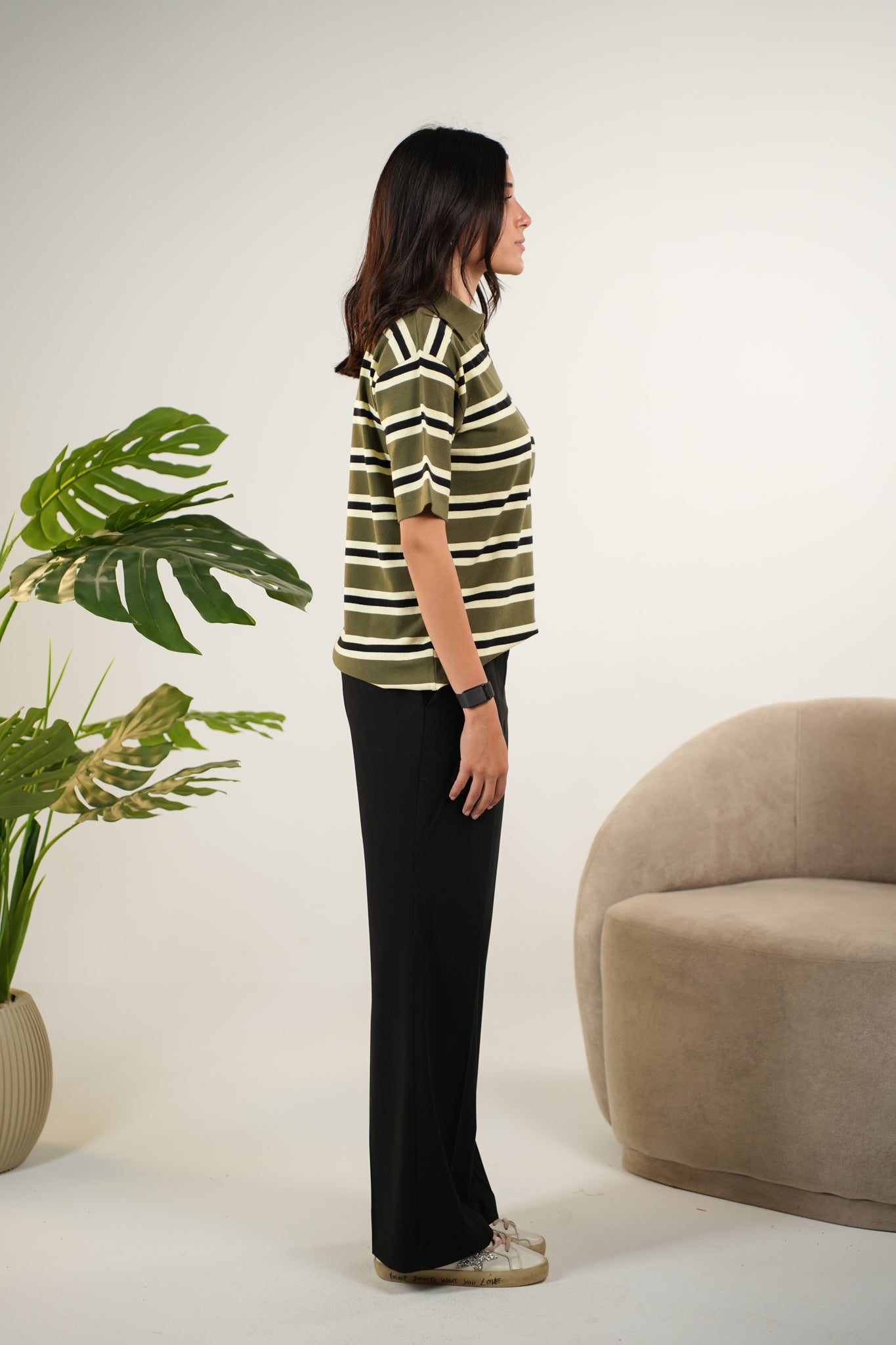 OLIVE KNITTED POLO