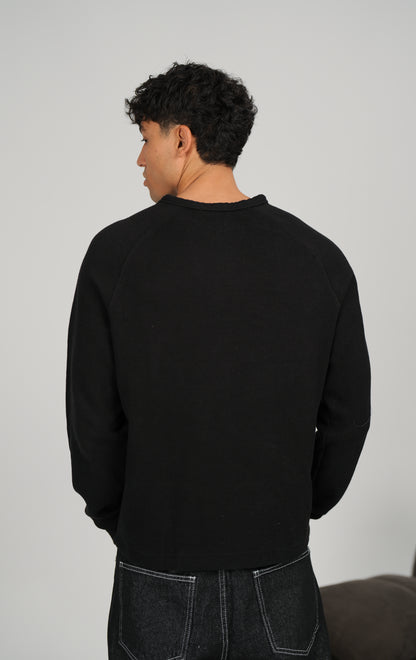 WNS BLACK HENLEY