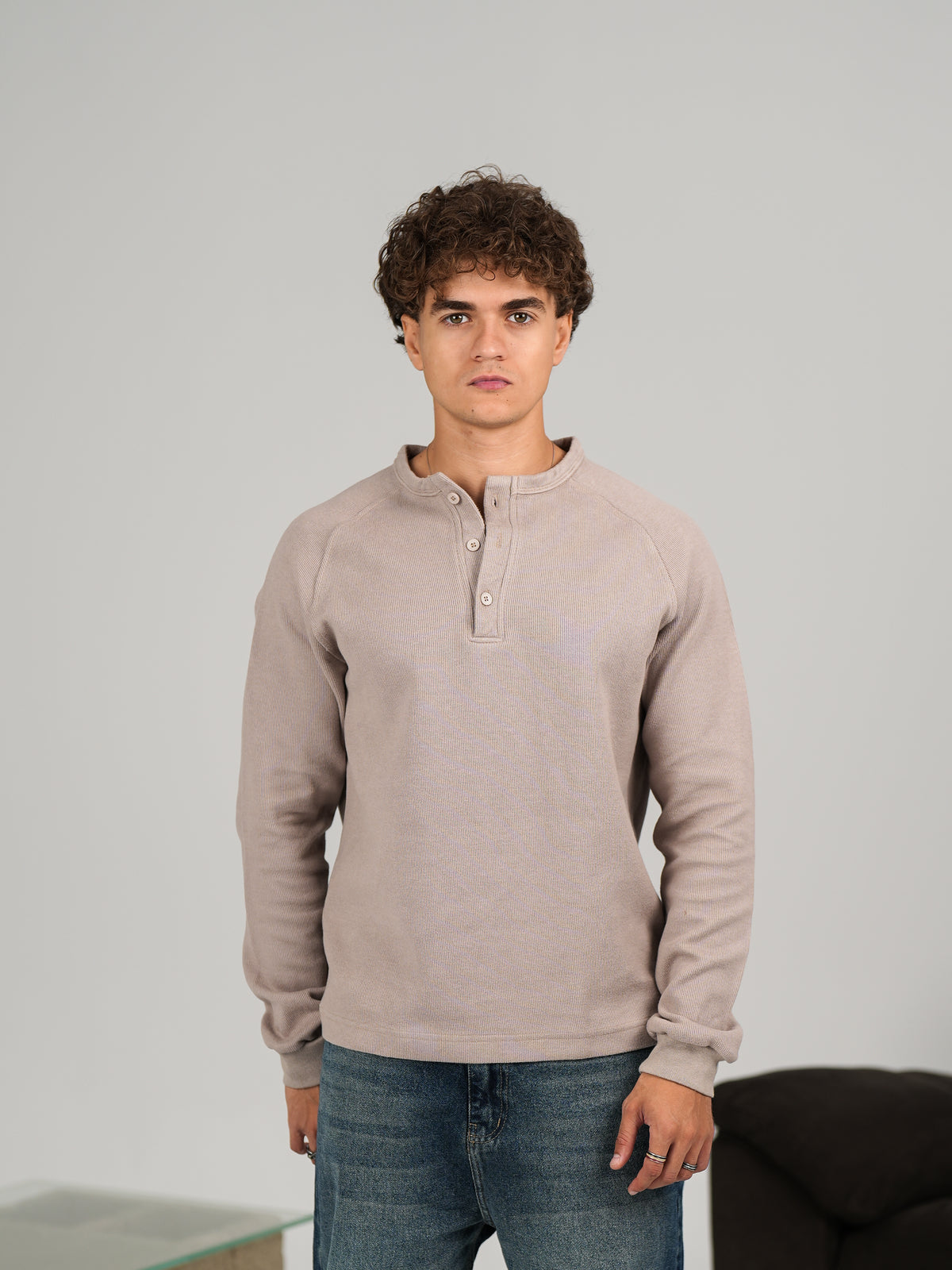 WNS GREY HENLEY
