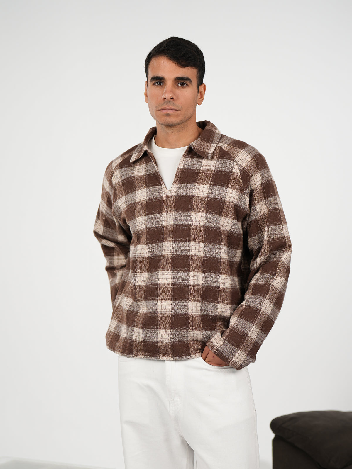 WNS BROWN FLANNEL