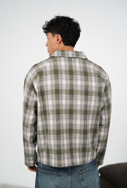 WNS OLIVE FLANNEL
