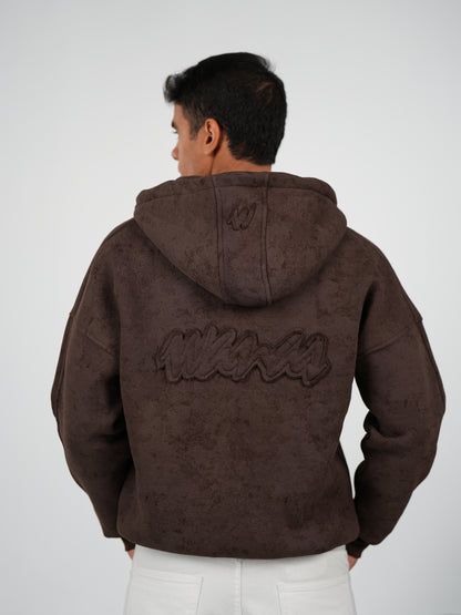 WNS BROWN ZIP-HOODIE
