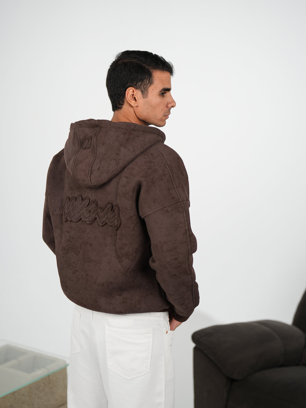WNS BROWN ZIP-HOODIE