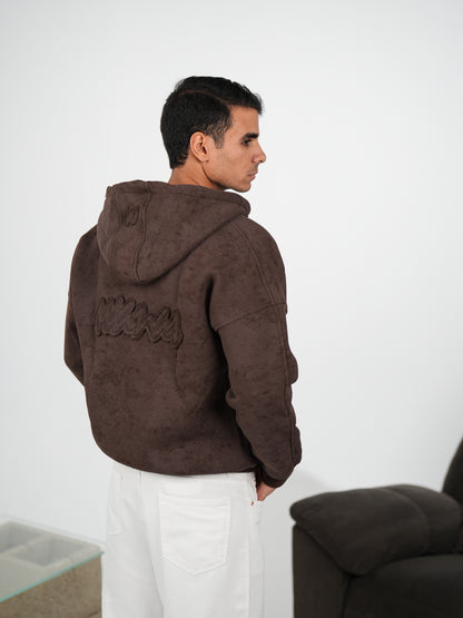 WNS BROWN ZIP-HOODIE