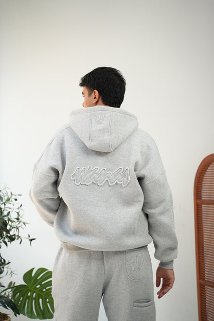 WANAS GREY ZIP-HOODIE