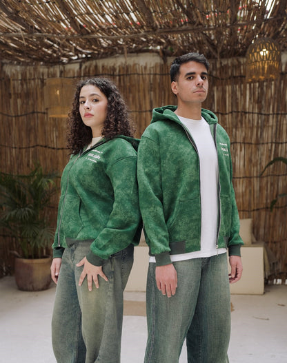 Vintage Green Zipup