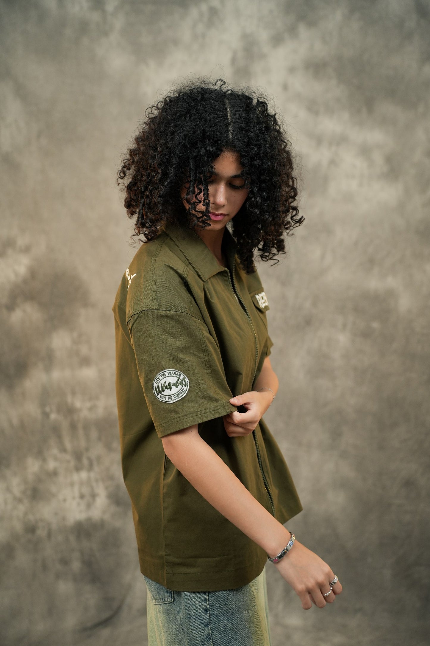 OLIVE WORKER JACKET