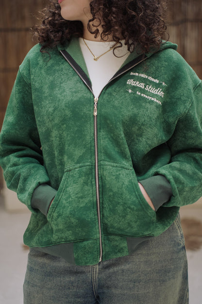 Vintage Green Zipup